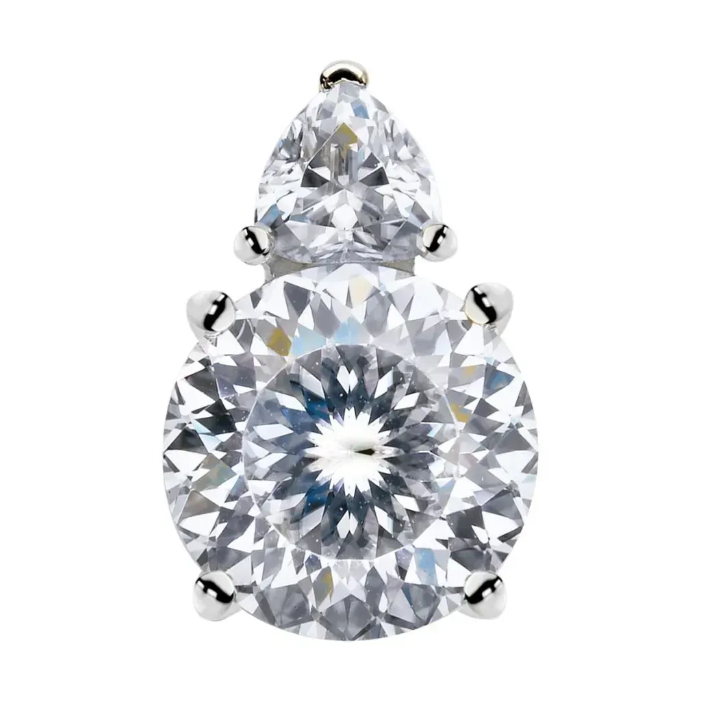 LUXORO 10K Yellow Gold 120 Facet Moissanite Solitaire Stud Earrings