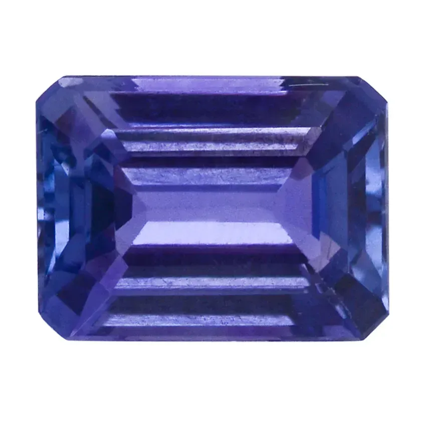 Loose tanzanite gemstone in octagon shape.