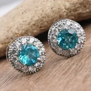 Gem sterling silver earrings