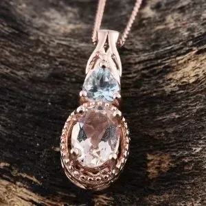 Vermeil Necklace with Pink Sapphire and Morganite