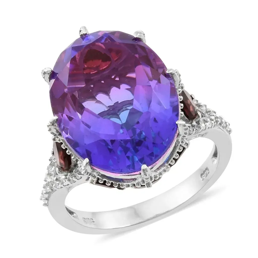 Midnight Fuschia Quartz ring