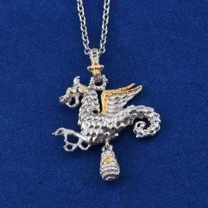 Contemporary interpretation of a dragon necklace