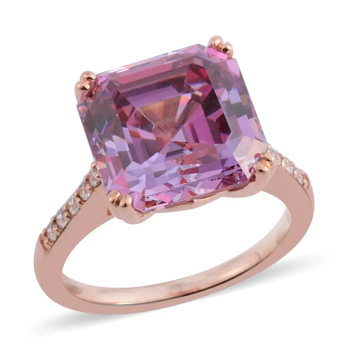 Rose gold ring with pink sapphire