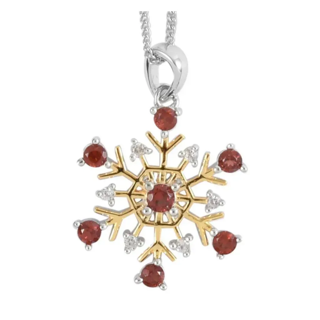 Snowflake pendant necklace. 