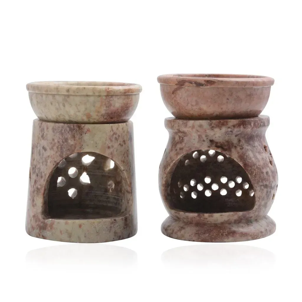 Soapstone oil burner set