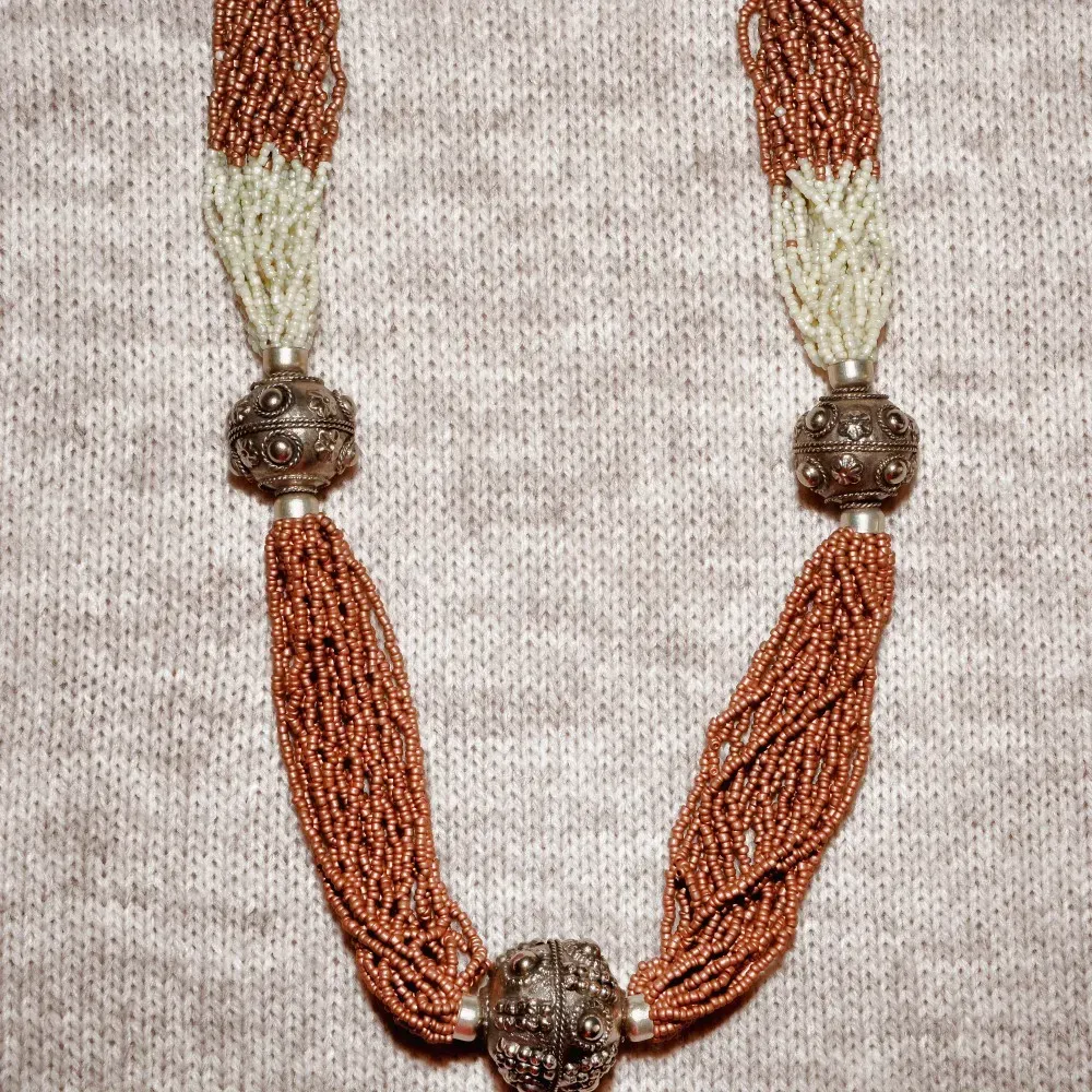 Red beaded necklace