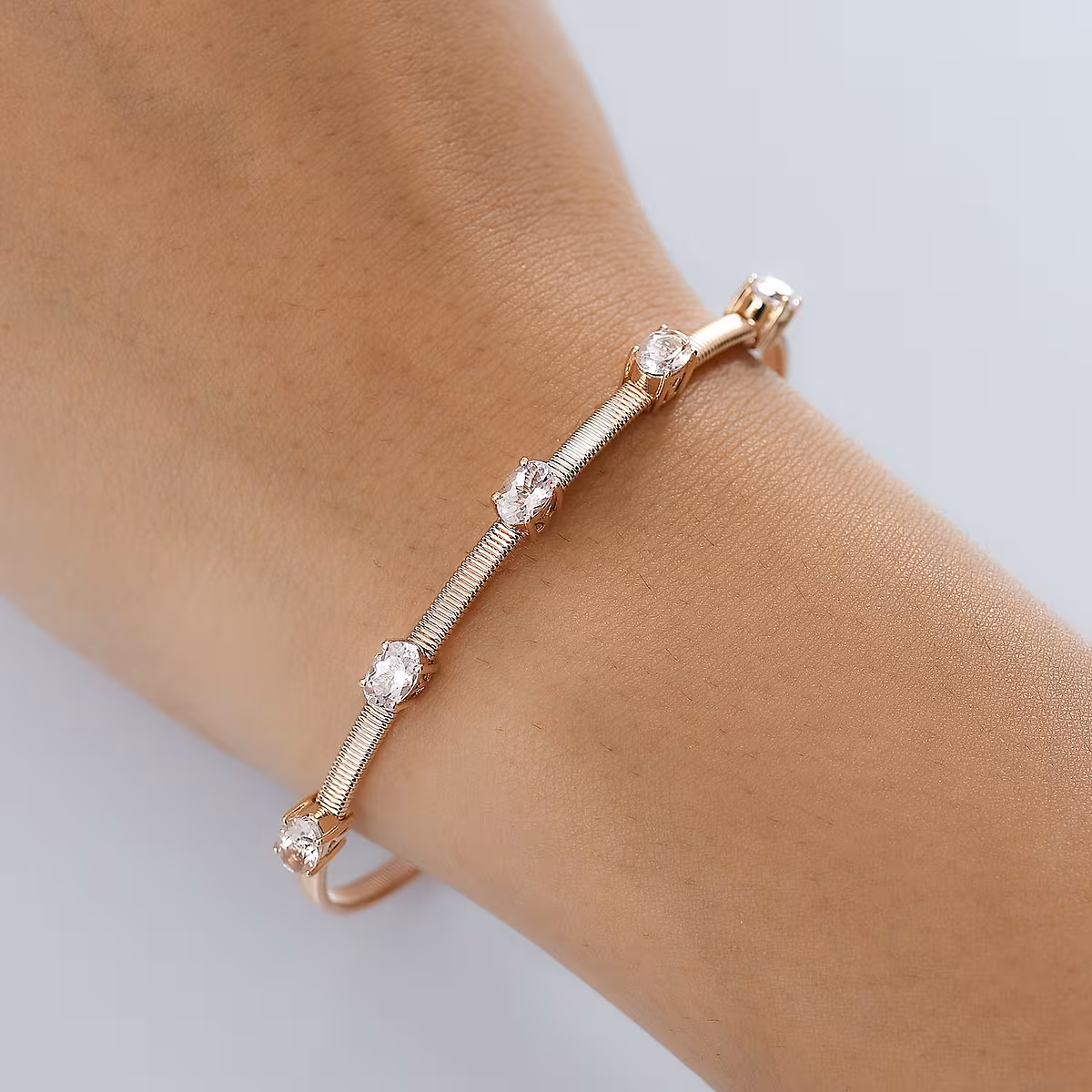 AAA Pink Morganite Bangle Bracele