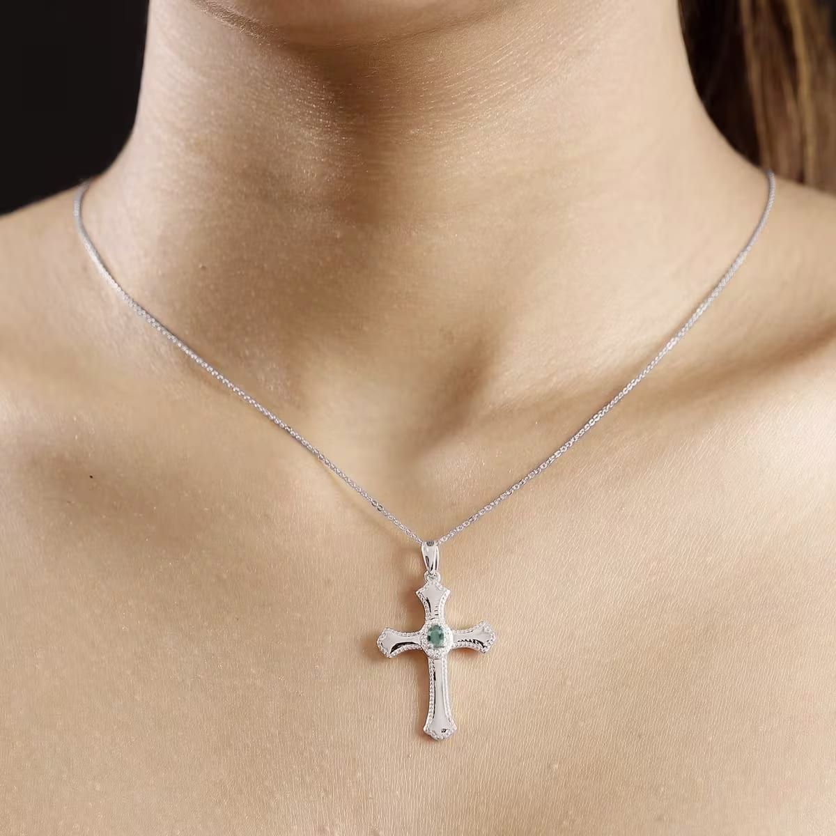 Alexandrite Cross Pendant
