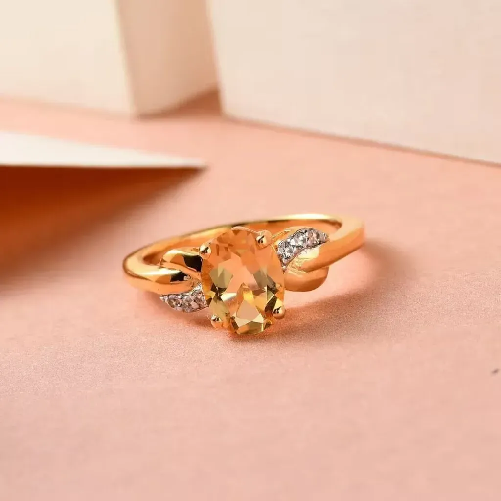 fall gemstone Citrine ring for wealth and abundance 