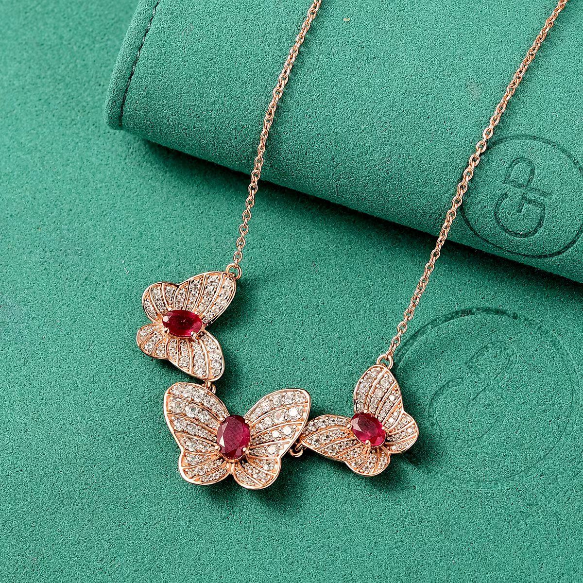 Ruby Birthstone Necklace