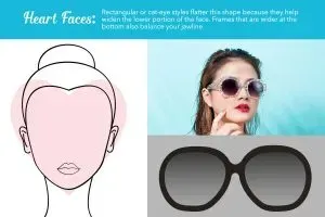 heart face sunglasses guide