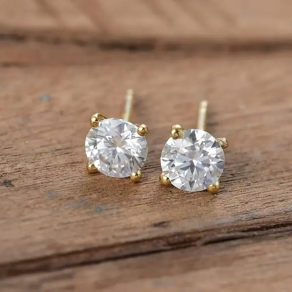 Moissanite earrings heirloom earrings