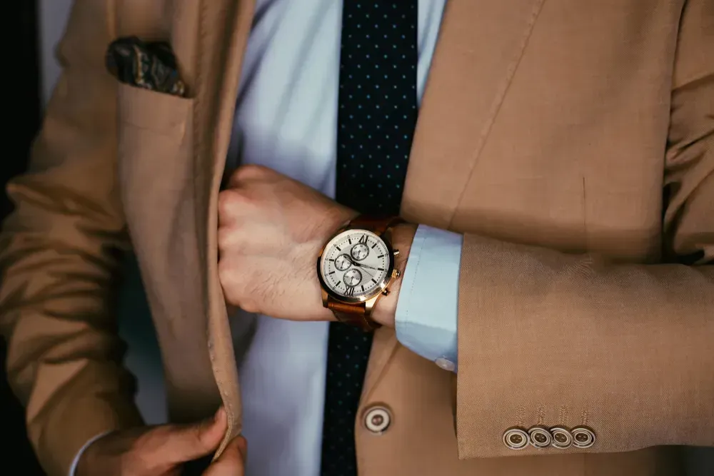 Man wearing a watch