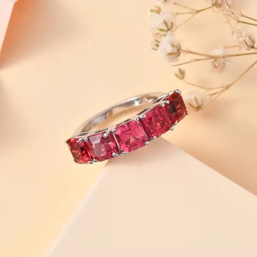 Lab Created Padparadscha Sapphire Ring