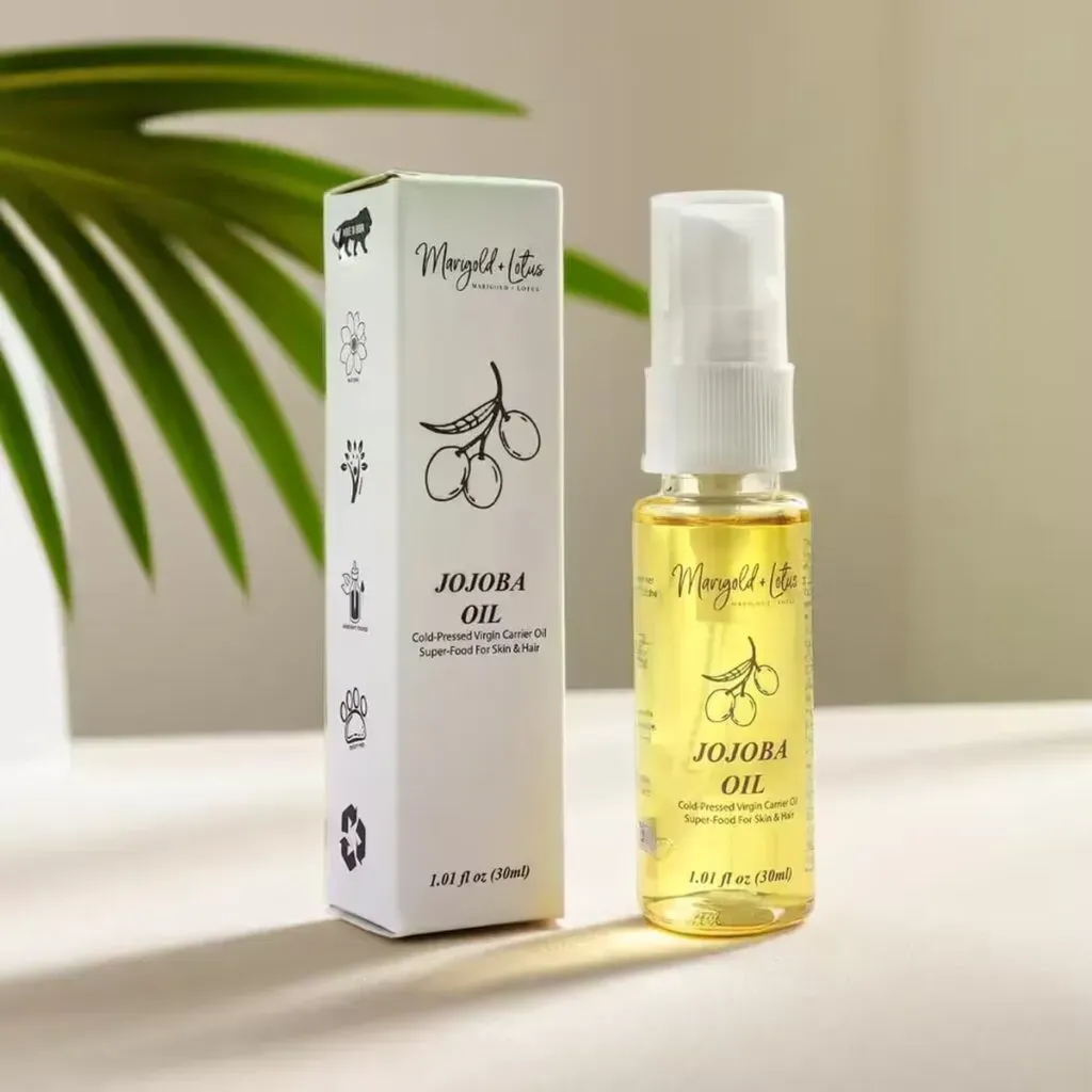 Marigold and Lotus Cold-Pressed Virgin Carrier Jojoba Oil
