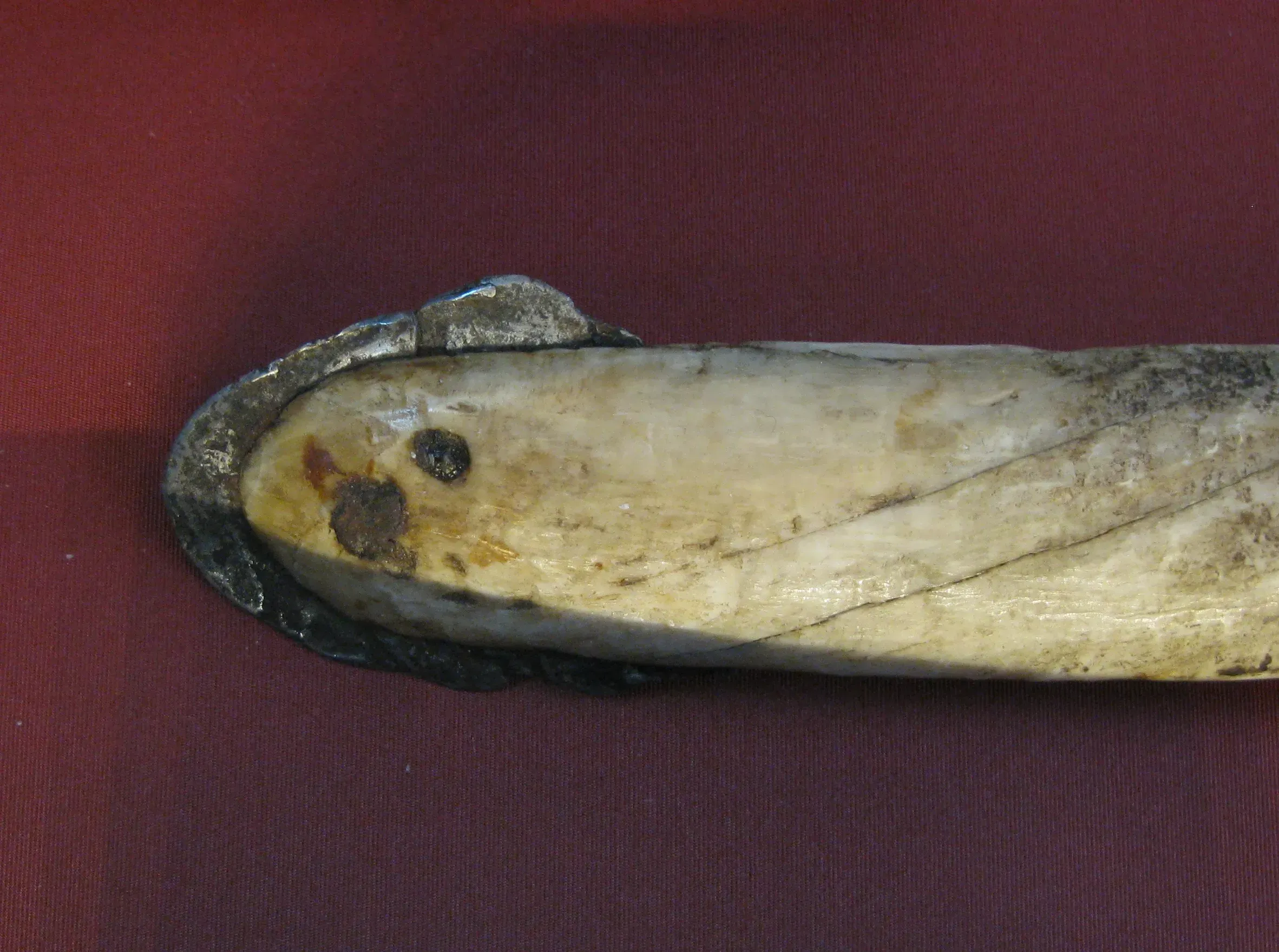 Ivory lance tipped with meteoric iron.