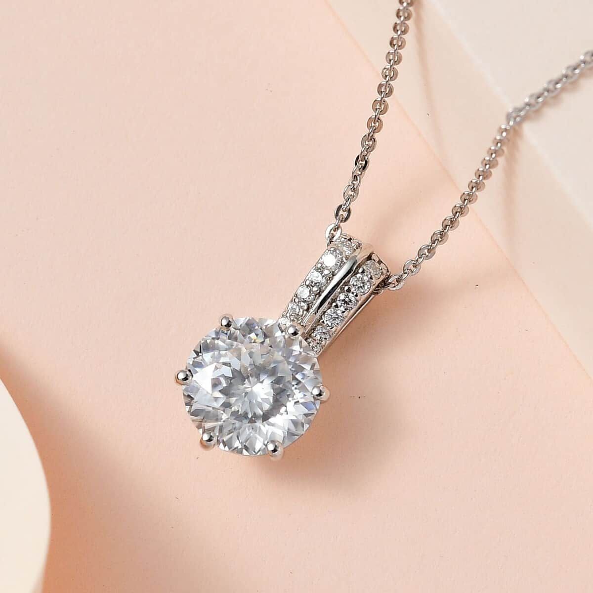 Moissanite Pendant Necklace, Solitaire Pendant Necklace, 20 Inch Pendant Necklace,.jpg
