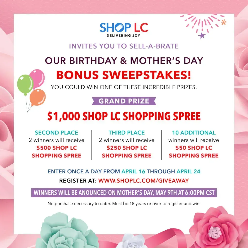 Shop LC Mother’s Day Sweepstakes Features $3000 in Prizes