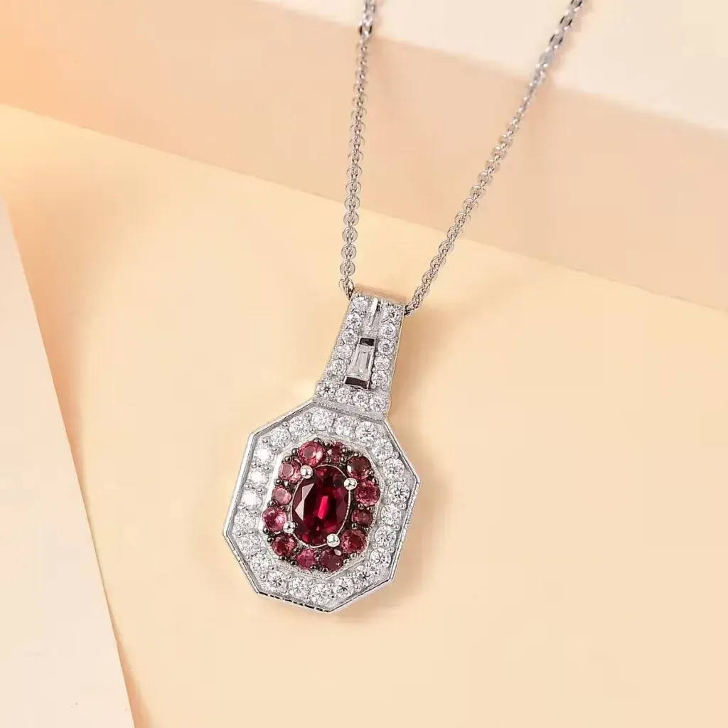 red gemstone pendant 