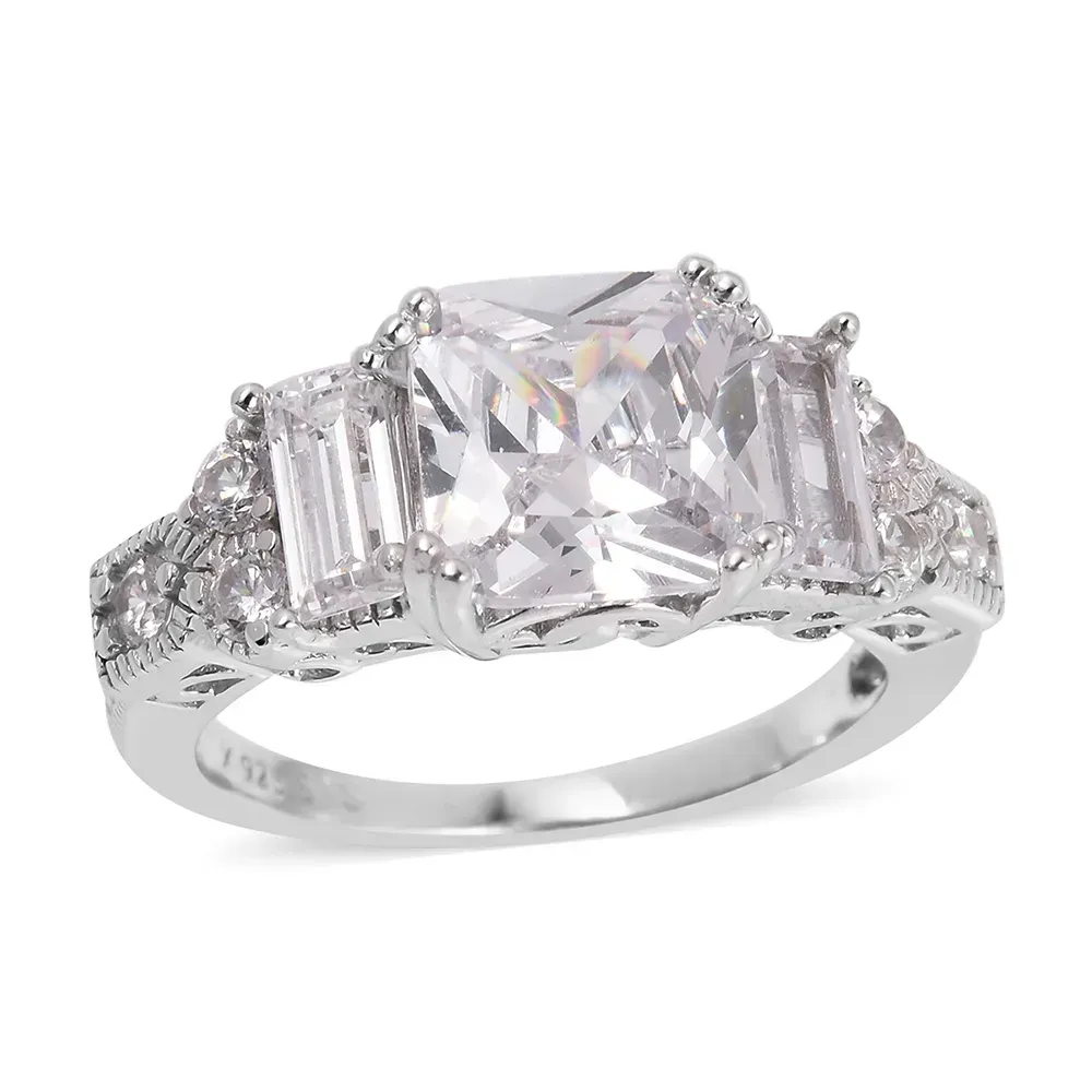 Victorian inspired 3-stone ring
