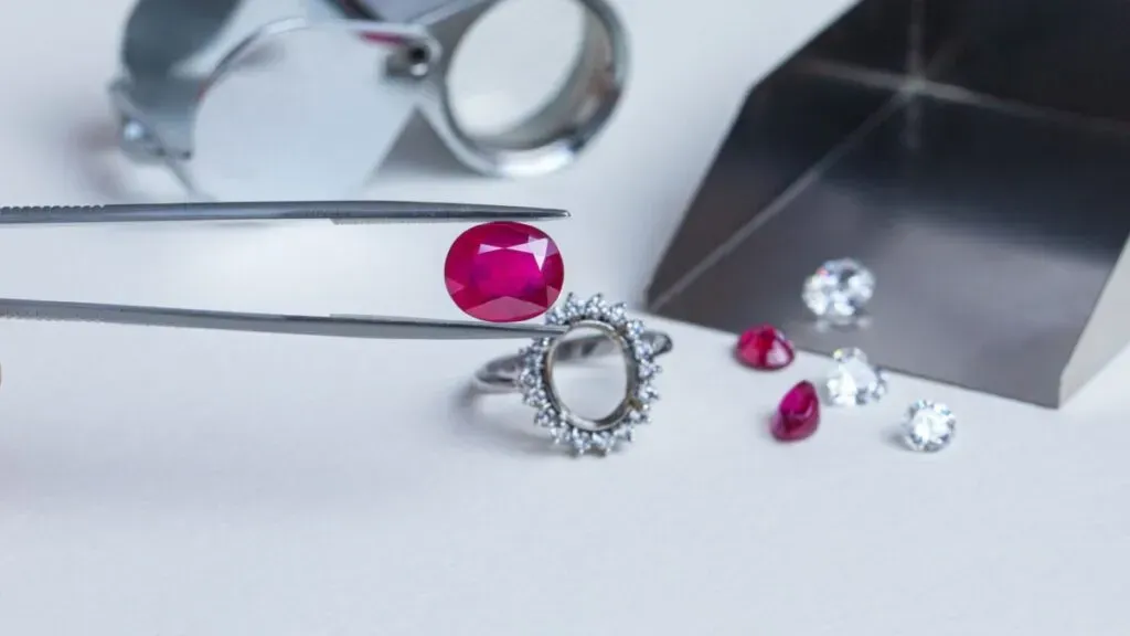 Ring settings for loose gemstones for a birthstone ring