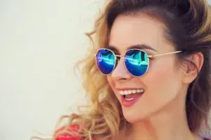 A cool pair of sunglasses protect your eyes in the sun.