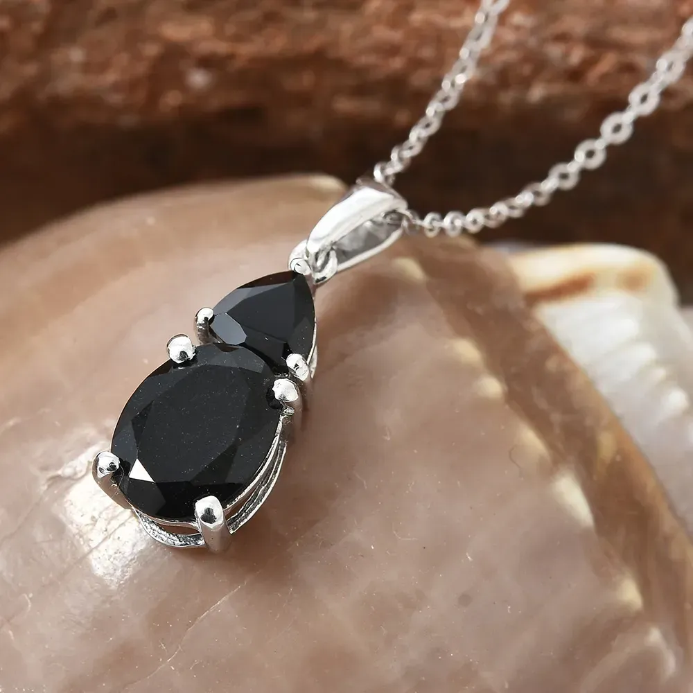 Closeup of tourmaline necklace