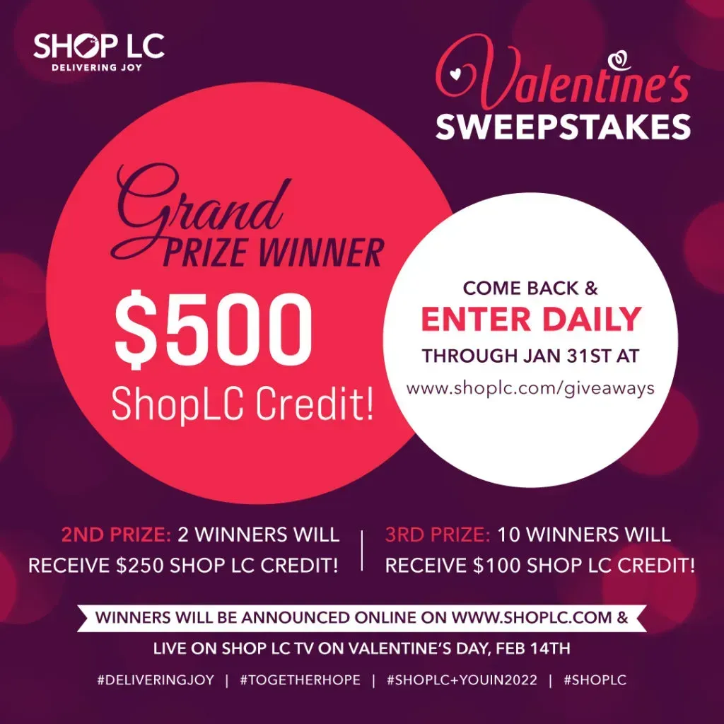 UPATED 2/15; VALENTINE’S SWEEPSTAKES WILL SWEEP YOU OFF YOUR FEET