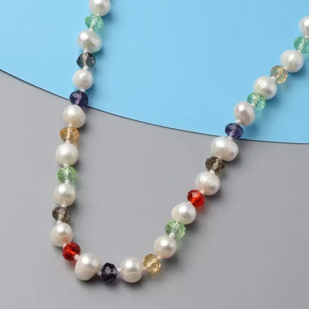 pearl strand with gemstones