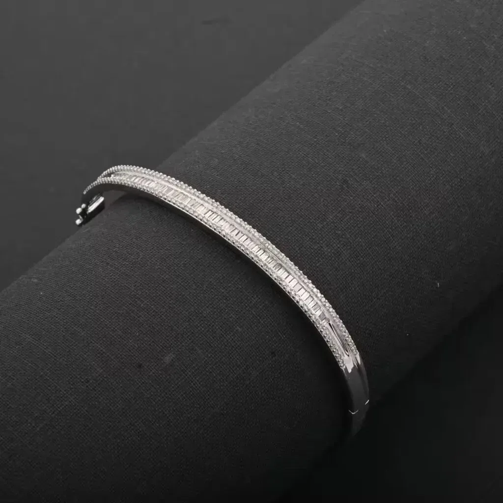 bangle bracelets white gold and diamond