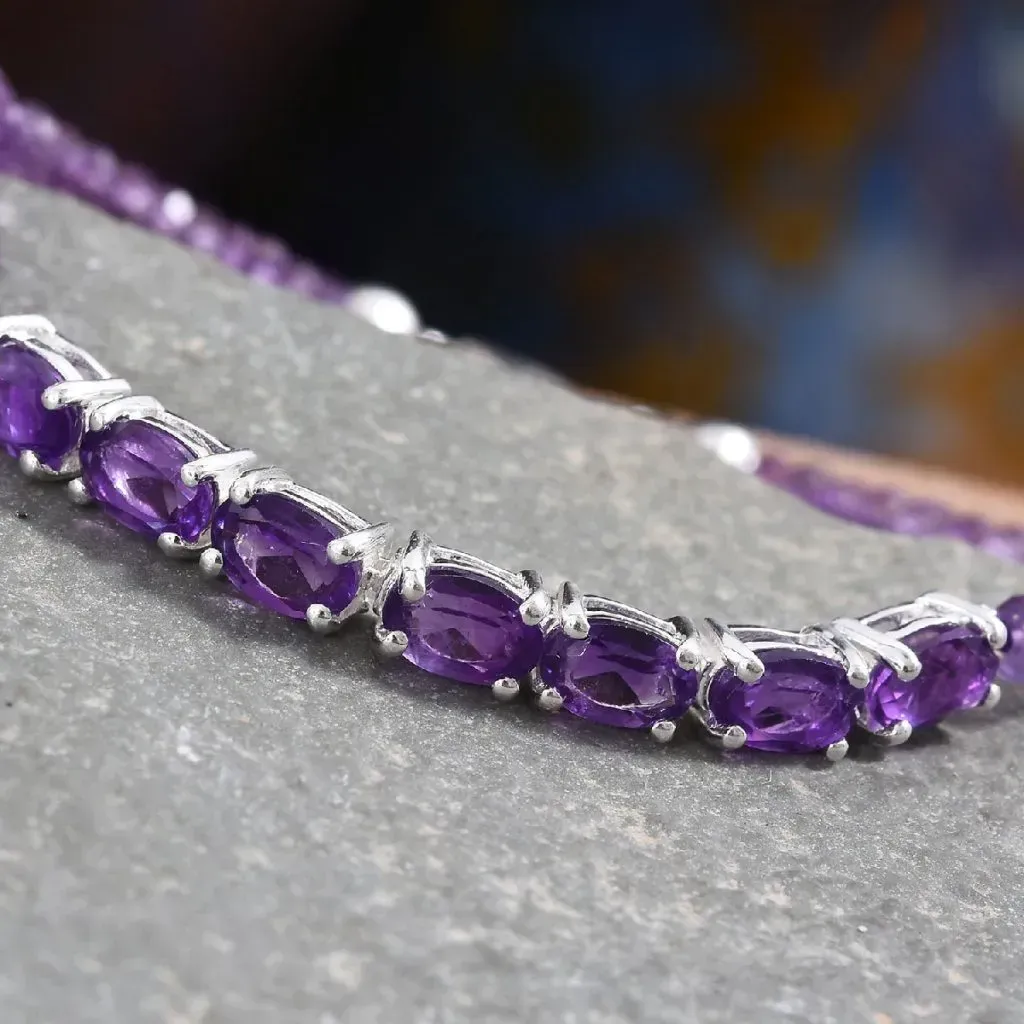 Amethyst Bracelet in Sterling Silver