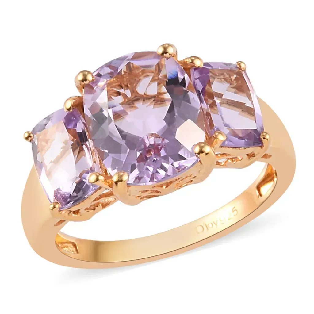Gold amethyst ring. 