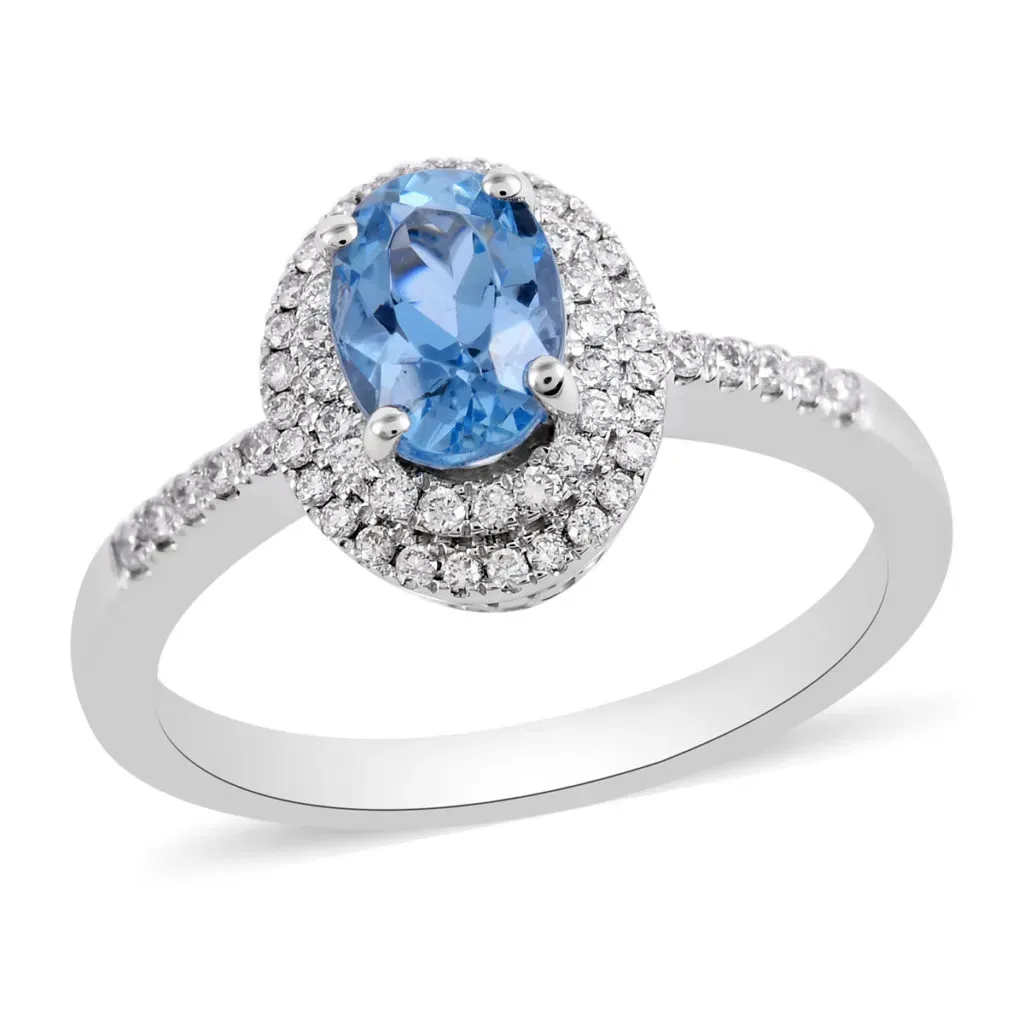 Blue ring with double halo. 