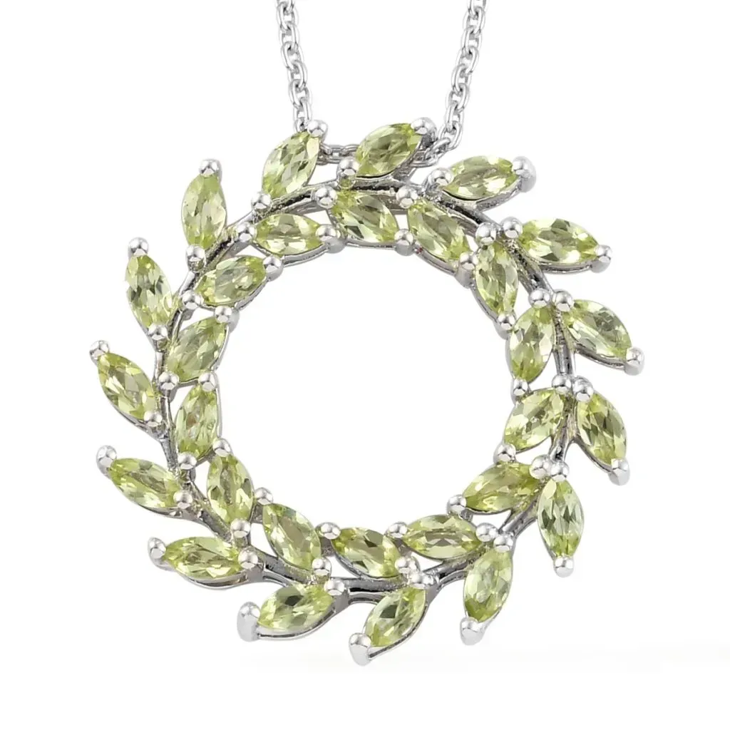 arizona peridot circle necklace