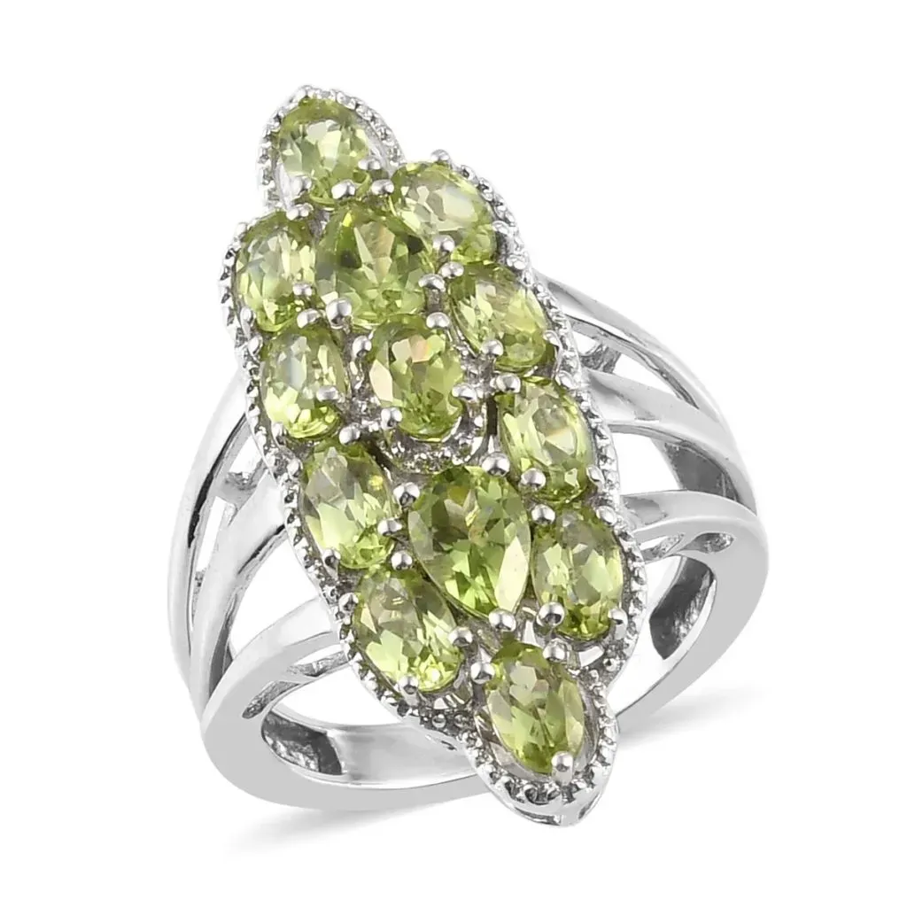 arizona peridot cluster ring