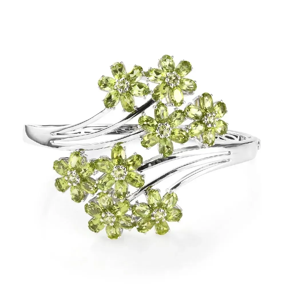 arizona peridot floral bracelet