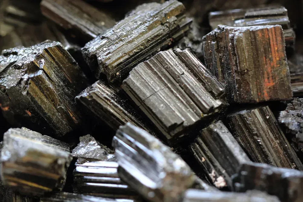 Black tourmaline crystal.
