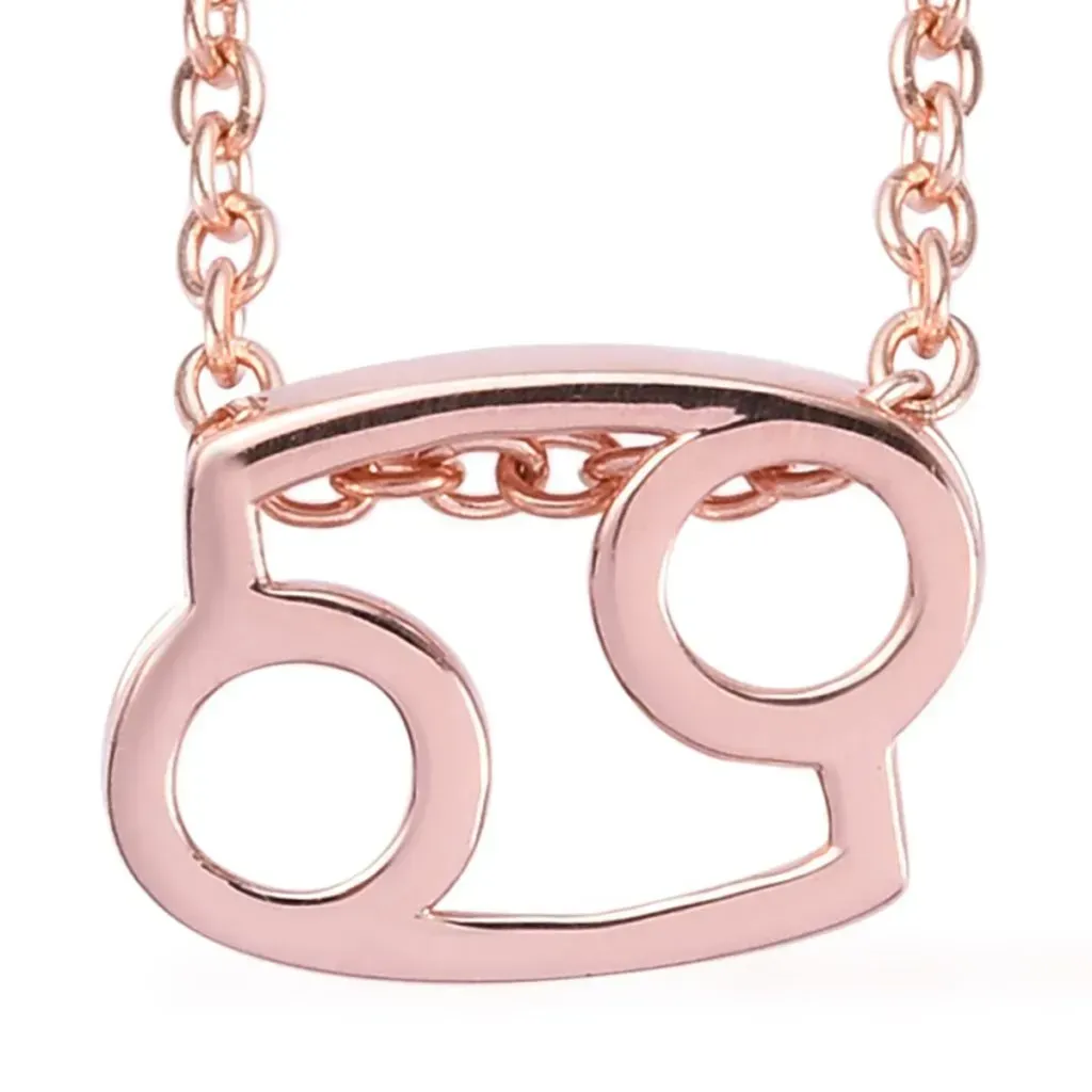 14K rose gold Cancer pendant. 
