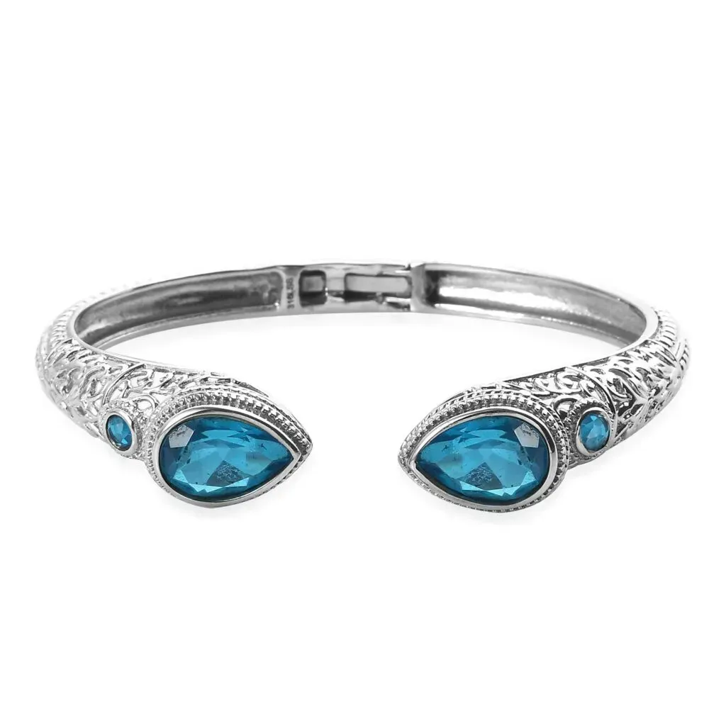 Caribbean Quartz Cuff Bracelet For Women in Stainless Steel|Adjustable Bracelet|Gifts For Girls