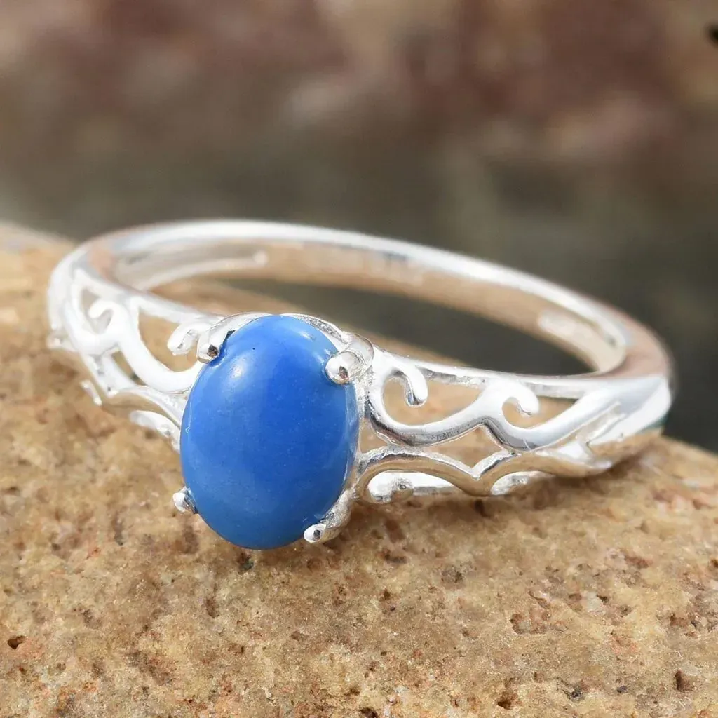 Ceruleite Ring in Sterling Silver