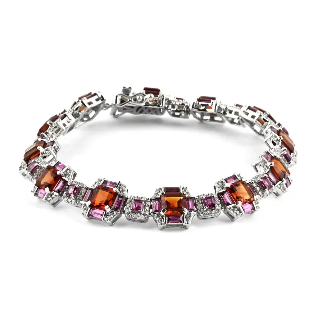 Citrine bracelet in sterling silver.