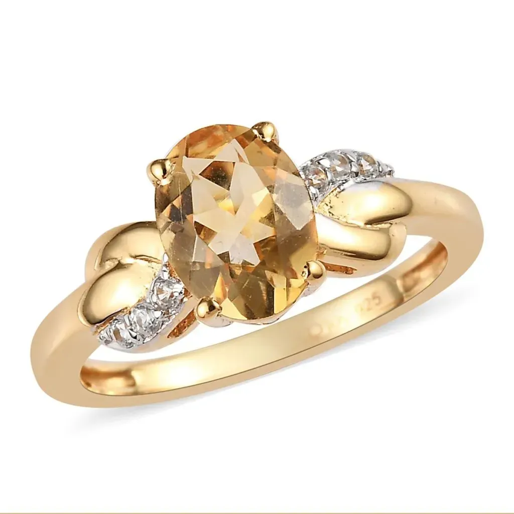 Citrine fashion ring. 