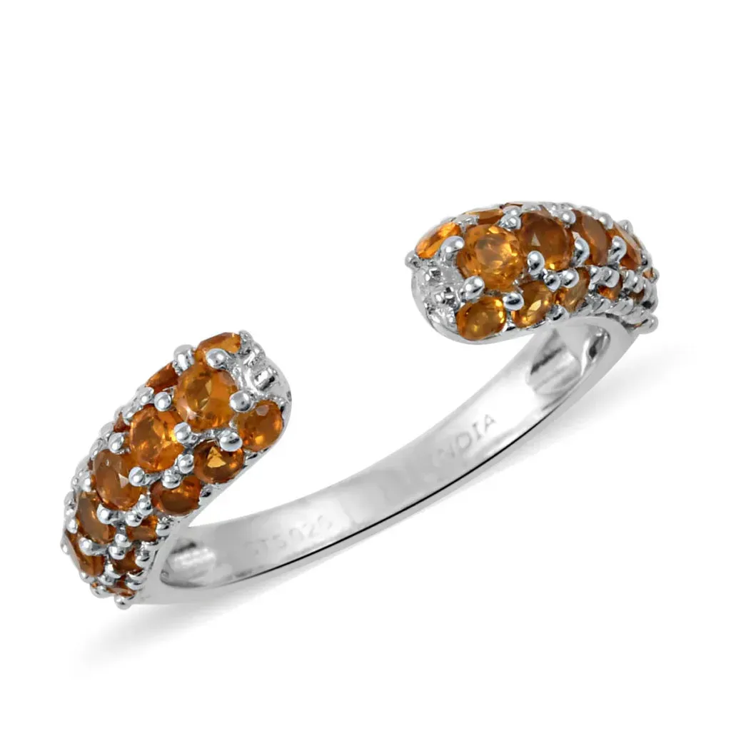 Citrine open ring. 