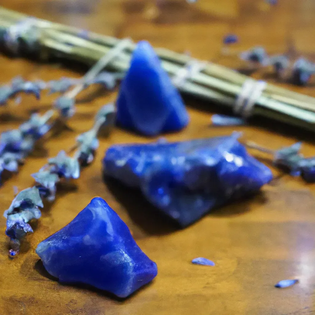 Photo of crystal lapis lazuli sage cleansing