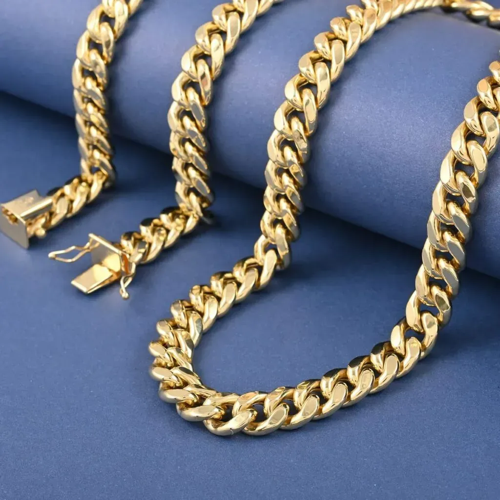 Vegas Closeout Deal 10K Yellow Gold 12.8mm Miami Cuban Necklace 22 Inches 82.50 Grams