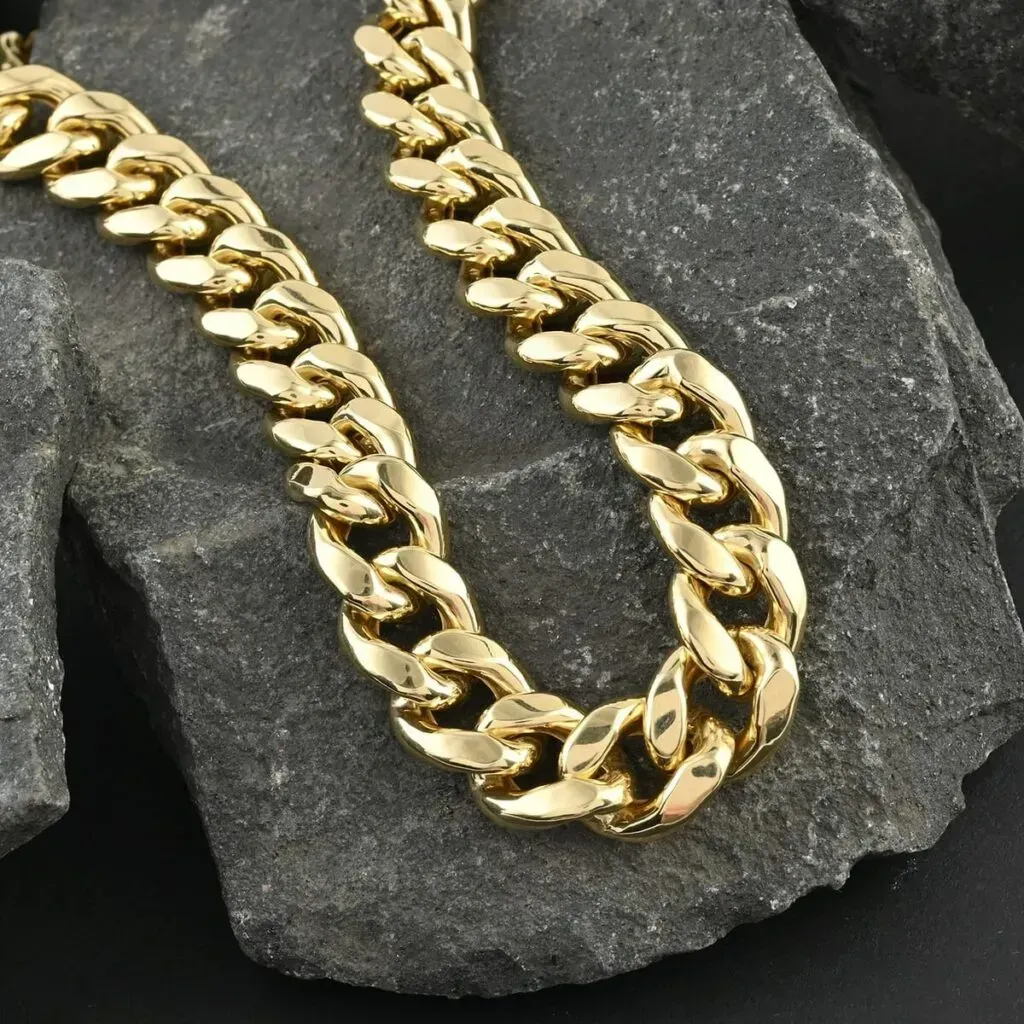 10K Yellow Gold 12.8mm Miami Cuban Necklace 22 Inches 80.4 Grams