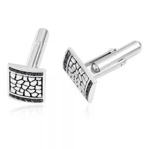Men's silver cufflinks.