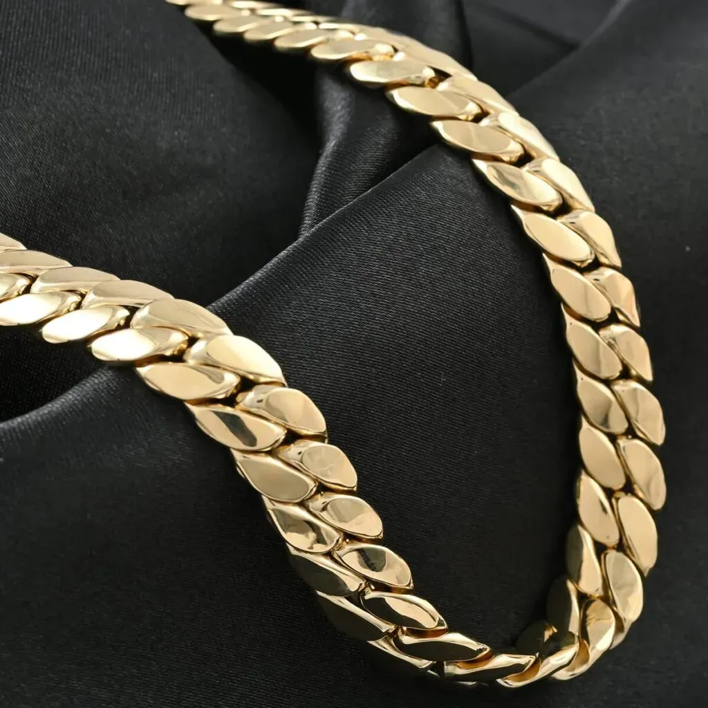 Maestro Gold Collection Italian 14K Yellow Gold Curb Necklace 20 Inches 21 Grams