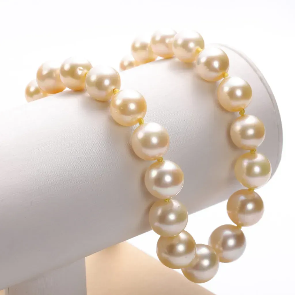 Golden South Sea Pearl Beaded Necklace