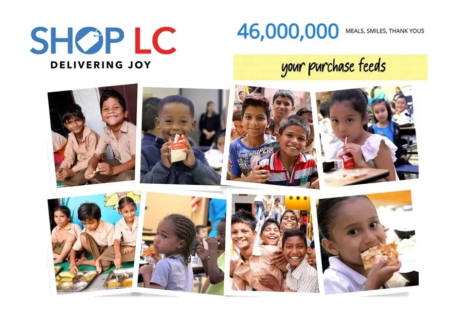 your purchase feeds charity program to feed kids 